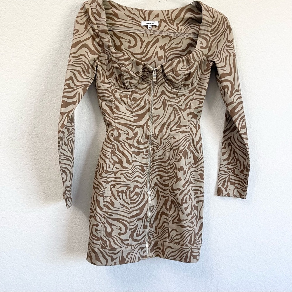 Miaou Dree Zebra Mini Dress Size XS